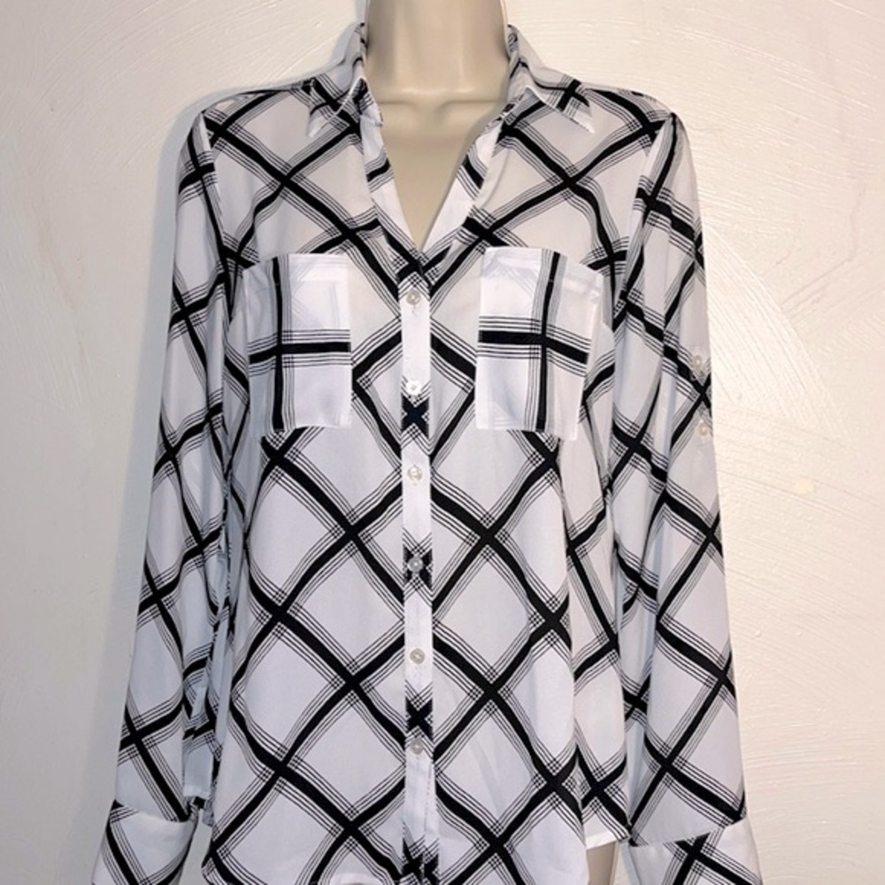 Express Portofino Shirt - White & Black